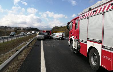 Imagen de los coches accidentados