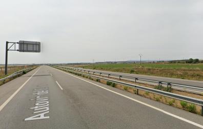 La A-68, a la altura de Fontellas