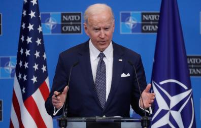 El presidente de Estados Unidos, Joe Biden, tras participar en la reunión de líderes del G7