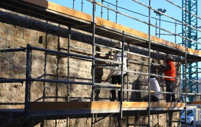 Obras en el Baluarte de Parma