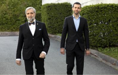 José Antonio Herce, socio fundador de LoRIS y pte Foro de Expertos del Instituto BBVA de Pensiones y Rashid Mohamed Vázquez, director Tesorería Seguridad Social en Navarra