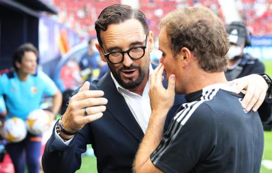 José Bordalás y Jagoba Arrasate se saludaron en el partido de ida