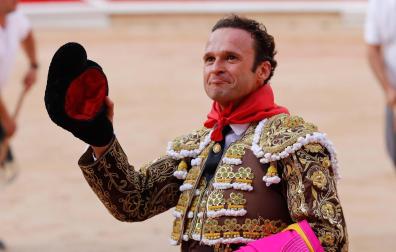 Antonio Ferrera, en la corrida de Núñez del Cuvillo en Pamplona en los Sanfermines de 2019