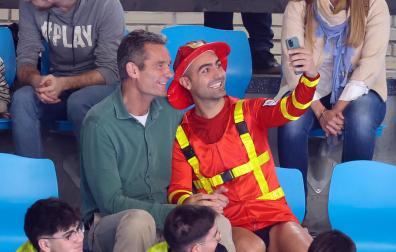 Iñaki Urdangarin acudió a la Catedral para ver a su hijo Pablo, jugador del FC Barcelona, contra Helvetia Anaitasuna