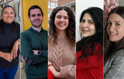 Nancy Jiménez, Pablo Fernández, Kristina Ialynich, Carmen Sanz e Irene Uriarte