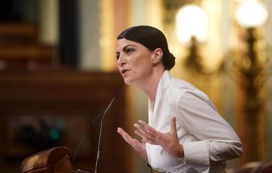 La candidata de Vox a la presidencia de la Junta de Andalucía, Macarena Olona, en el Congreso