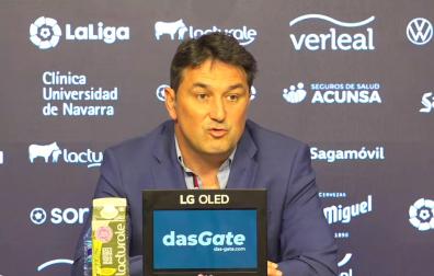 Braulio Vázquez, durante la rueda de prensa de balance de la temporada de Osasuna