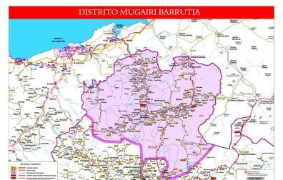 Ámbito de actuación del Centro de Conservación de Carreteras de Mugairi