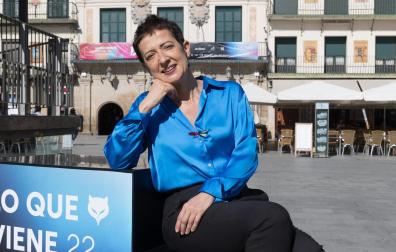María Guerra, presidenta de la Asociación de Informadores Cinematográficos de España, este miércoles en Tudela.