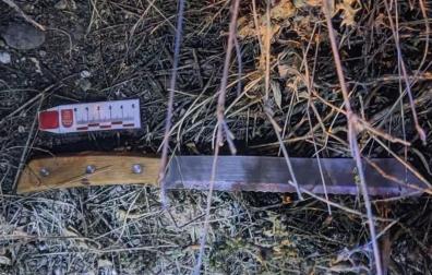 Imagen del cuchillo presuntamente empleado en el intento de homicidio.