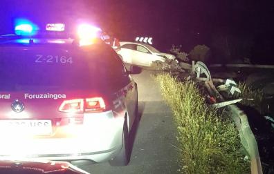 Uno de los accidentes atendido por Policía Foral este fin de semana