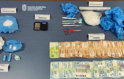 Droga, dinero y material incautado
