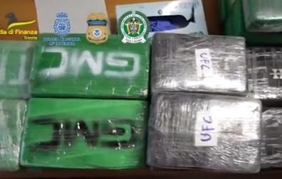 Parte de la cocaína incautada