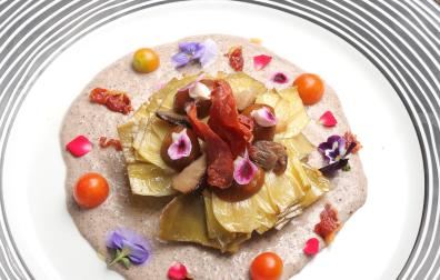Este es el primer plato del menú del Albergue de Morata en Gastrotapas