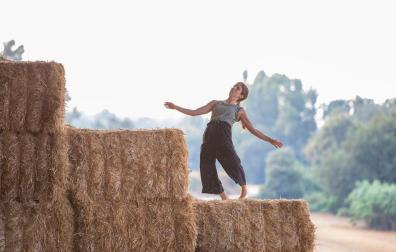 Lucía Nieto, durante una actuación al aire libre en el festival Danseu