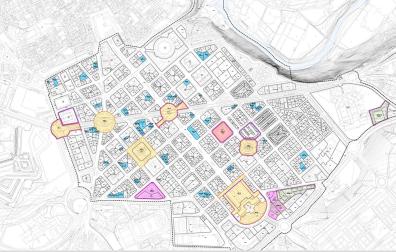 Plano del PEAU previsto para el II Ensanche
