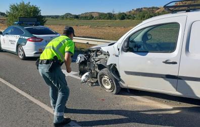 La Guardia Civil, en el lugar del accidente