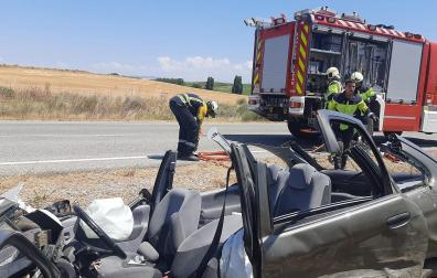 Estado en el que quedó el vehículo tras la descarcelación de la persona trasladada