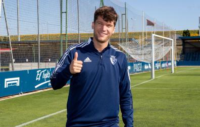 Marc Cardona, en un entrenamiento pasado en Tajonar