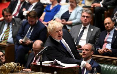 Boris Johnson, en la Cámara de los Comunes