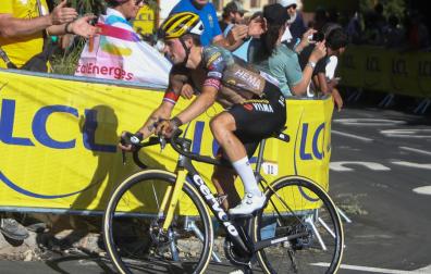 Primoz Roglic, en una etapa de este Tour 2022