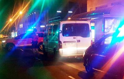 Imagen de la patrulla de Policía Foral con la furgoneta sancionada