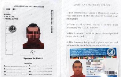 Imagen del carné falso que presentó a los agentes de Policía Foral en Tudela