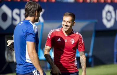 Rubén Peña durante un entrenamiento
