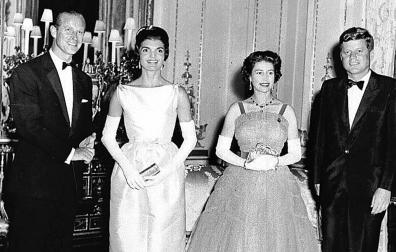 Recepción en 1961 a John F. Kennedy y su esposa Jacqueline