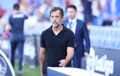 Quique Sánchez Flores durante el partido contra la Real Sociedad