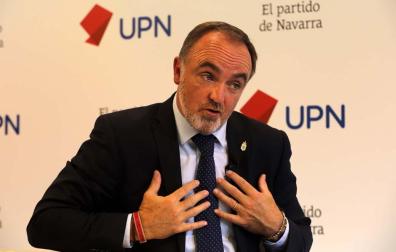 Javier Esparza, durante la entrevista
