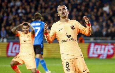 Griezmann durante el partido contra el Brujas