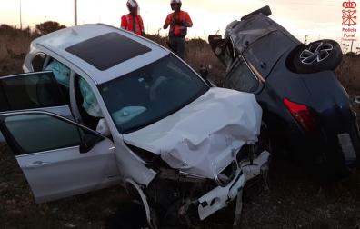 Accidente de tráfico en la N-121 en Caparroso