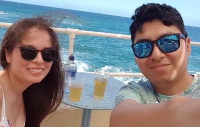 Yecenia Maricela y Neel Vargas durante el viaje a Malta en el que decidieron contraer matrimonio