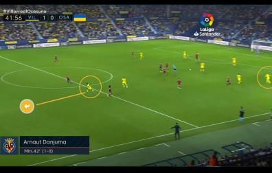 1-0: Aridane y David García está completamente desprotegidos, aislados de sus compañeros y con muchísimos metros a su espalda.