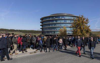 Empleados de Siemens Gamesa vuelven a sus puesto tras la celebración de una concentración