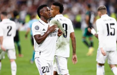 Vinicius celebra su gol ante el Celtic en Champions