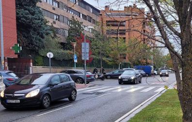 Fotografía de la zona valorada por vecinos y familias de escolares como "muy peligrosa"