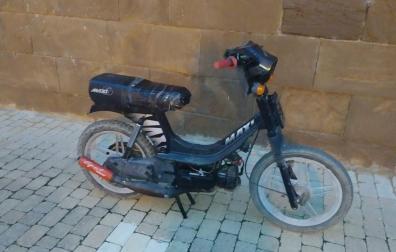 Ciclomotor interceptado por la Policía Foral en Obanos