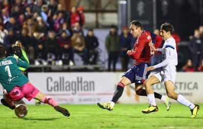 Así batió Kike García a Pablo en el 0-1 del encuentro.