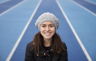 Carmen Riaño, este jueves 22 de diciembre en la pista de Larrabide. La atleta del Grupompleo pertenece ahora a la Miami University de Ohio (EEUU).