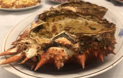 El centollo, preparando así a la donostiarra está delicioso.