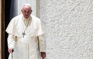 El papa Francisco, tras la audiencia en el Vaticano
