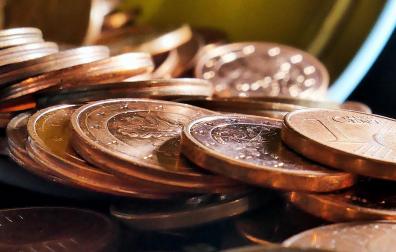 Varias monedas de céntimos