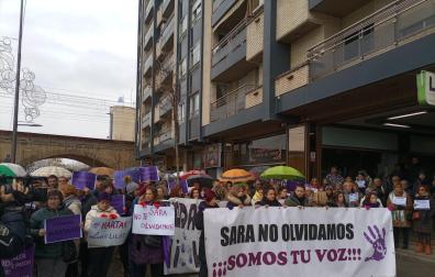Concentración con motivo del primer aniversario del asesinato de Sara Pina