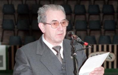 Javier Estabolite, presidente en funciones en 1998 de los donantes de sangre de Navarra