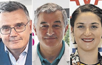 Juan Goñi Iturralde, director general Grupo CINFA; Dámaso Molero, general manager 3P Biopharmaceuticals, y Verónica Madrid Angulo, CEO de Geiserpharma