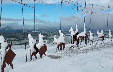 Nieve este miércoles en El Perdón