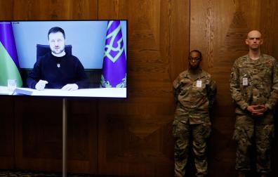 reunión de los países del Grupo de Contacto para Ucrania que se reúnen la base militar de Ramstein, en Alemania