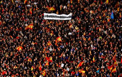 La protesta ha contado con el apoyo del PP, de VOX y de Ciudadanos